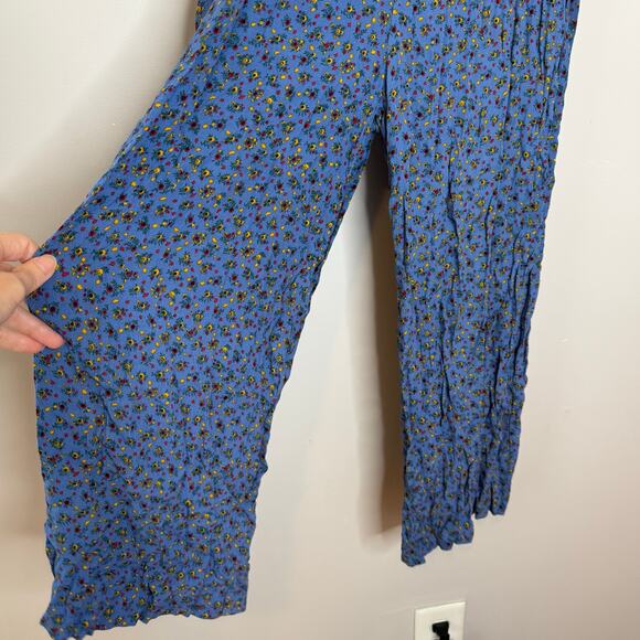 Madewell Calico Floral Blue Wide-Leg Cami Jumpsuit Women’s Size 0 - Picture 4 of 10